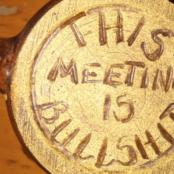 Handmade Studio Pottery Mug . This Meeting is 🐂BS engraved on Bottom - Picture 3 of 4